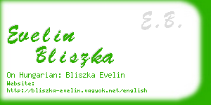 evelin bliszka business card